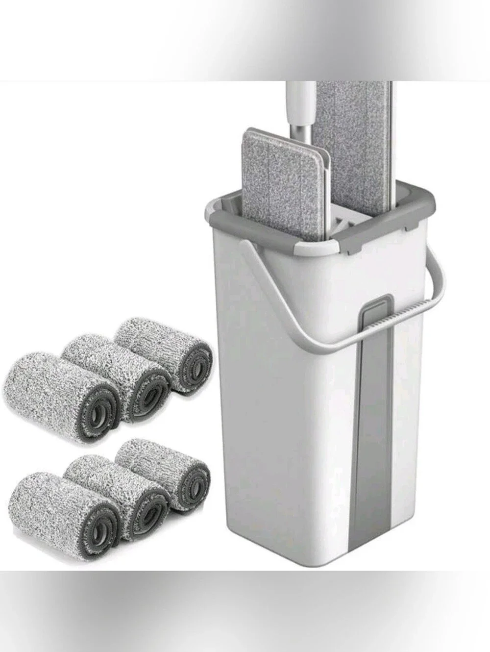 Hand Free Flat Floor Mop And Bucket Set For Professional Home Floor Cleaning